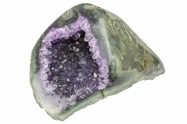 Purple Amethyst Geode With Polished Face - Uruguay #153437